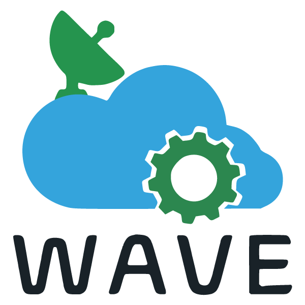 Waveform Architecture for Virtualized Ecosystems (WAVE) stacked logo.